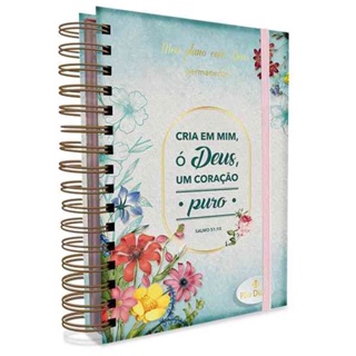 Meu Plano Com Deus Coração Puro | Planner Devocional Capa Dura em Oferta na Shopee