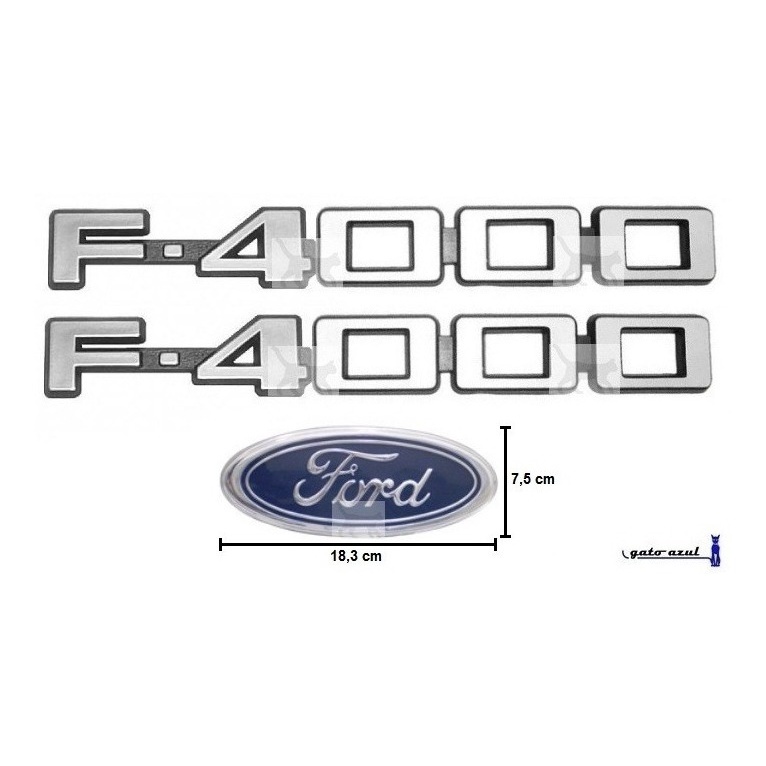 Emblemas Laterais F4000 + Ford - Até 1992 - Modelo Original em Oferta na Shopee