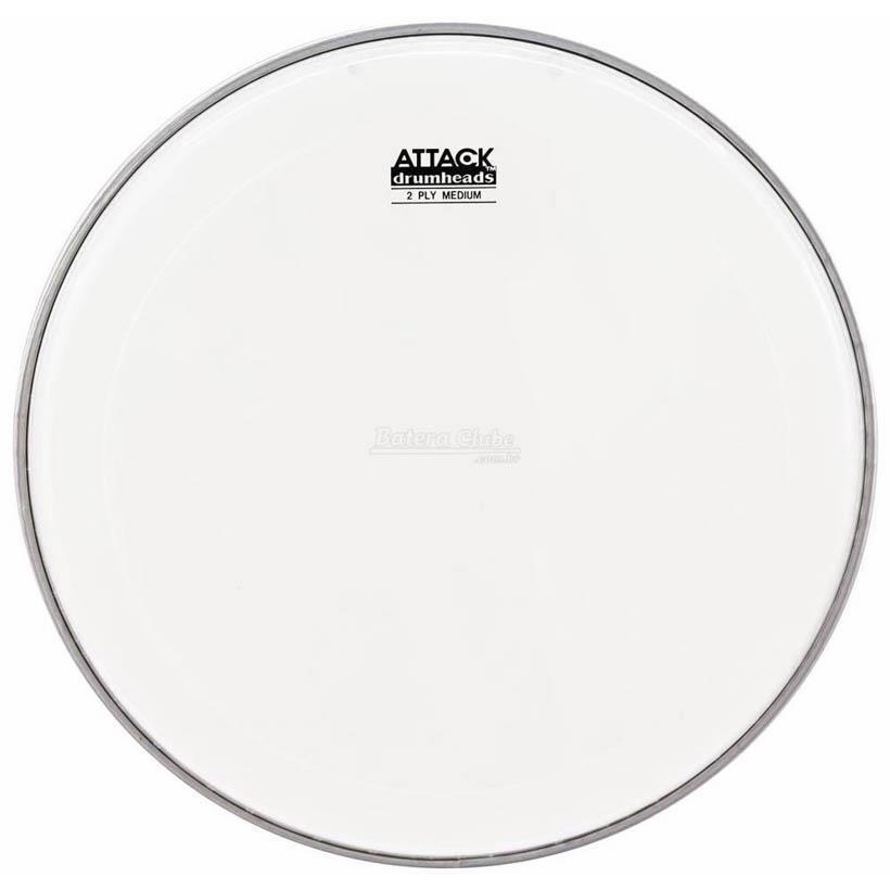 Pele Attack Drumheads 2-Ply Medium Clear 10¨ Filme Duplo Transparente DH10 com Borda Tone Ridge