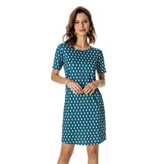 Vestido Recorte Duplo Liganete Strong Rovitex Azul