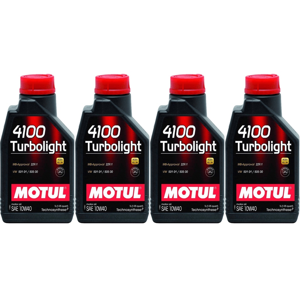 4 Oleo Motul 4100 10w40 Turbolight Semi-sintético