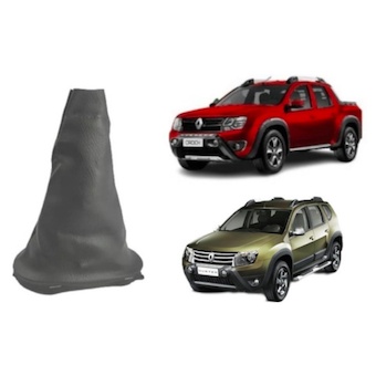 Coifa do Câmbio em Couro Sintético com Base para Renault DUSTER e OROCH ano 2012 até 2020 - Ref 2402