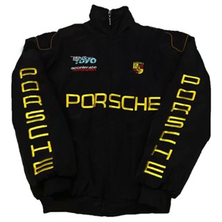 Fórmula F1 Carro Jersey Americano Retro Motocicleta Fora de Estrada Jaqueta Casual Bordada Homens Mulheres Jaqueta Casual Ciclismo Jersey Outono Inverno Estilo Casaco de Algodão Motosport