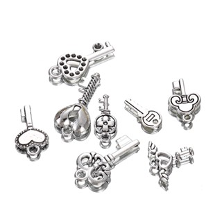 St.kunkka 10pcs Pingente Chave Retro Pingente Chave Prata Antiga Pingente Chave do Amor Pingente Asas de Anjo Pingente do Amor para Jóias de Bricolage Fazendo Pulseira Colar