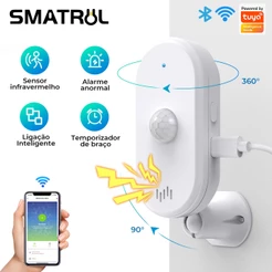 SMATRUL Sensor de Movimento PIR WiFi USB Tuya Smart – Alarme Segurança Casa Controle APP Armar/Desarmar por Tempo