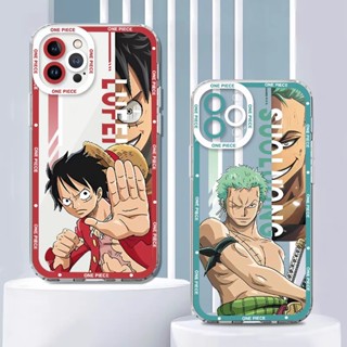 Luffy Zoro Caixa Telefônica Redmi 12C A1 9A 9C 10 9T Nota 11 Pro 11S 9S 10S 8 10 12 4G Xiaomi 11 Lite 11T POCO X5 F3 X3 GT X4 NFC M3 Anime Uma Peça Transparente Quadrada TPU