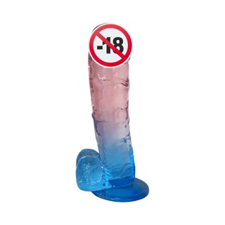 Dildo Consolo Peniano Com Ventosa e Escroto 19X3,7cm Pinto de Borracha Em Jelly Sex Shop