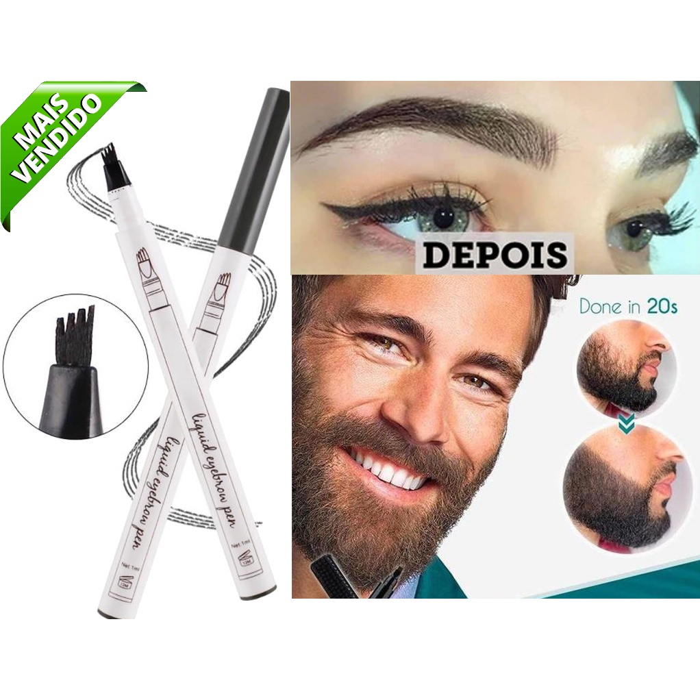 Caneta de Sobrancelha e Barba micropigmentação fio a fio Microblading
