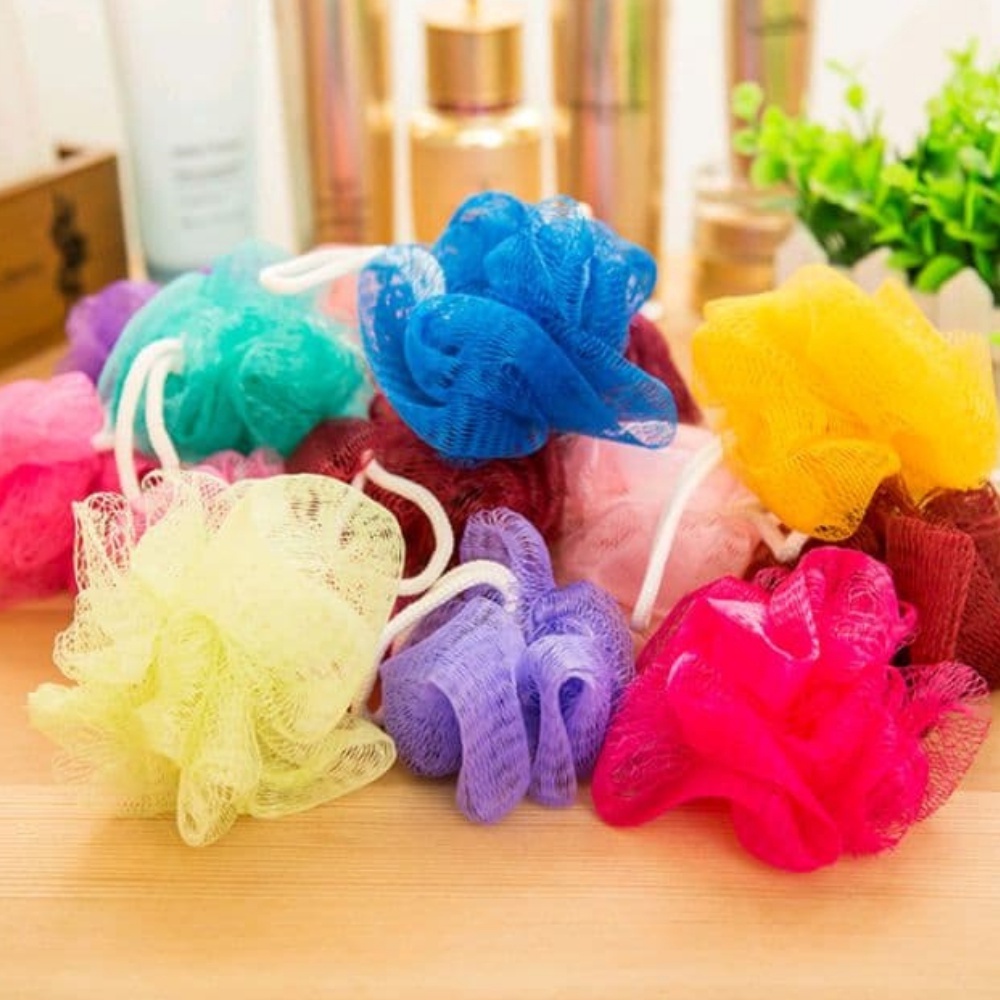 Esponjas De Banho Esfoliante Bucha Nylon Kit 05 Unidades em Oferta na Shopee