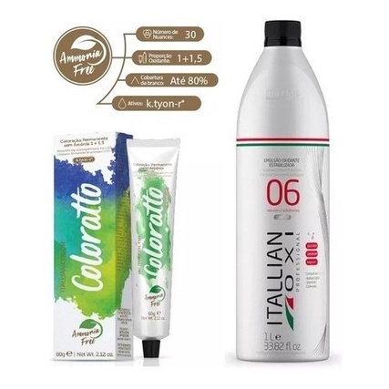 Kit Oxi 1l Itallian +3 Tonalizante Coloratto Sem Amônia 60g em Oferta na Shopee