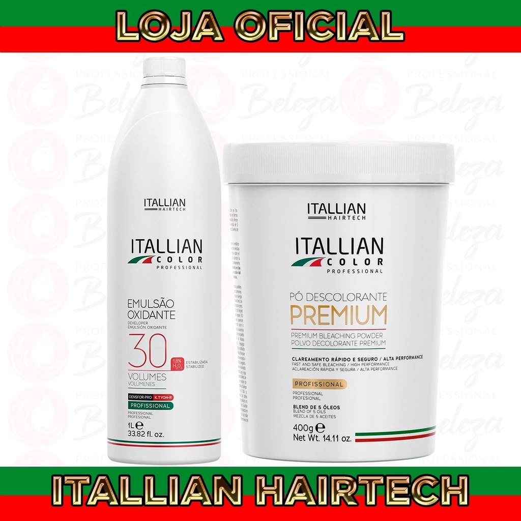 Itallian Color Pó Descol.premium Powder 400g + Ox 30 Vol - Beauty