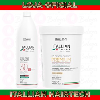Pó Descolorante Itallian Premium 400g + Ox 30 Volumes