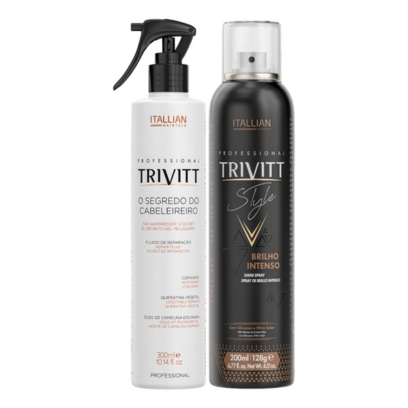 Spray De Brilho Intenso E Segredo Do Cabeleireiro Trivitt - Beauty