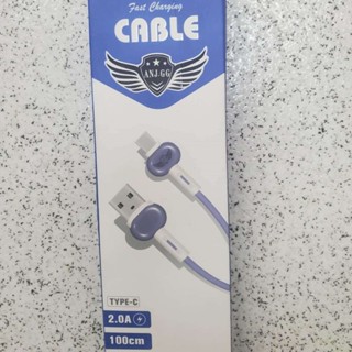 Cabo Carregador ANJ.GG Turbo Reforçado Tipo C Qualquer Celular ou dispositivo 2.0 A Lightning 1 Metro MARISA