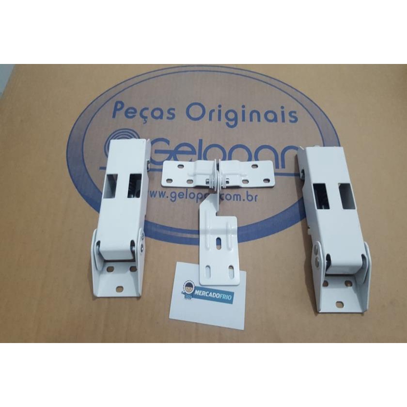 Jogo De Dobradica Para Freezer Gelopar Original Ghba Ghbs