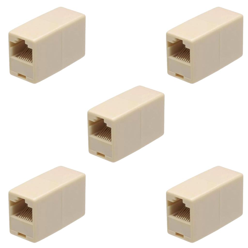 Kit 5 Emendas Dupla Femea Rj45 8 Vias 35x20mm Multitoc em Oferta na Shopee