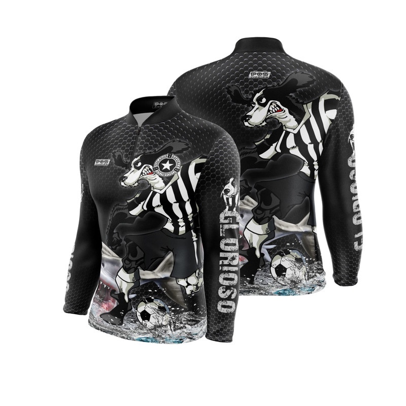 Camisa Pesca Pqs Futebol Glorioso Tubarâo uv50+