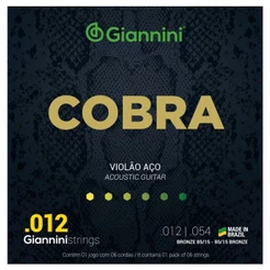 Encordoamento Violão Aço Cobra GEEFLKS Bronze 85/15 0.012"