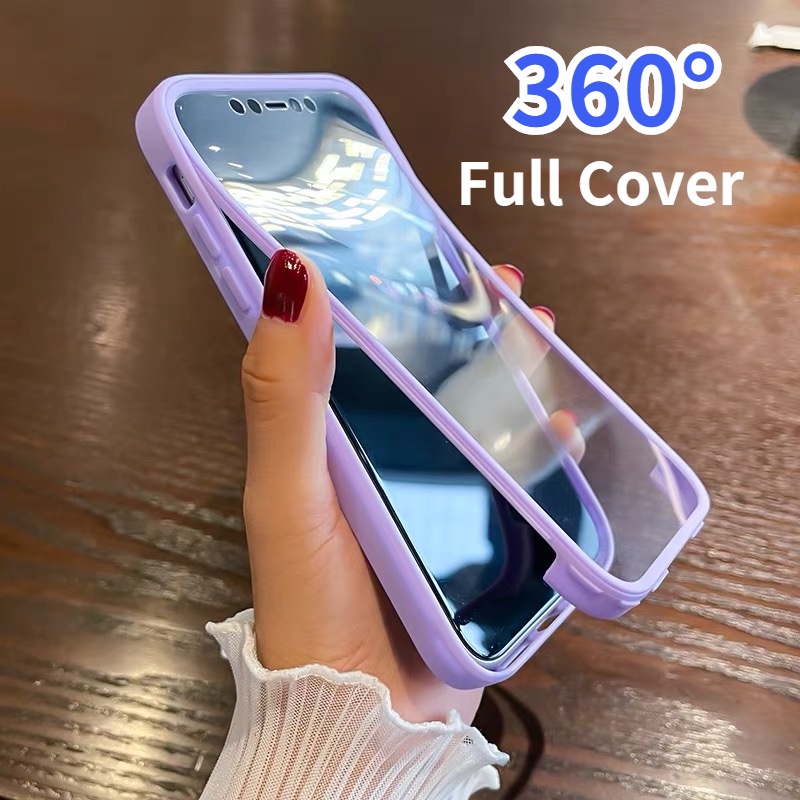 Capa 360 Transparente Para Samsung Galaxy A04E A03 A12 M12 A22 A32 A52 A72 A03s A52s À Prova De Choque