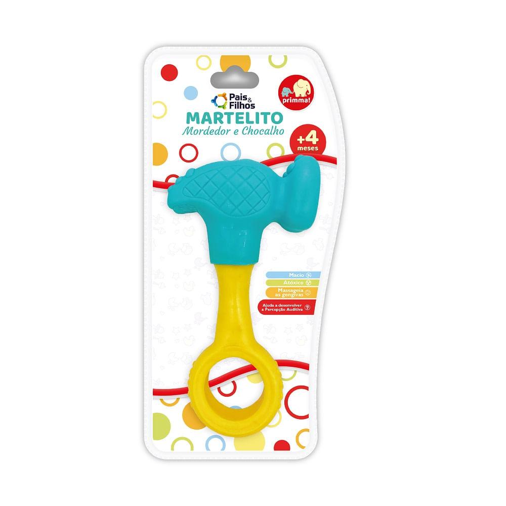 Mordedor Chocalho Martelito - Pais e Filhos em Oferta na Shopee
