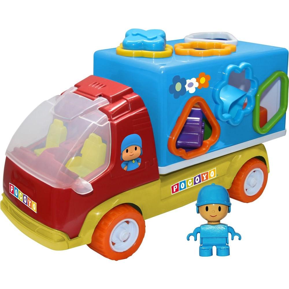 Boneco Pocoyo e Caminhão com formas - Monte Líbano em Oferta na Shopee