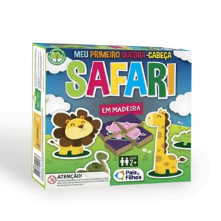 Meu Primeiro Quebra Cabeça Safari - Pais e Filhos em Oferta na Shopee