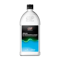 Água Bi-Desmineralizada Para Radiadores Sistema De Arrefecimento Orbi Química 1 Litro Auto Motores