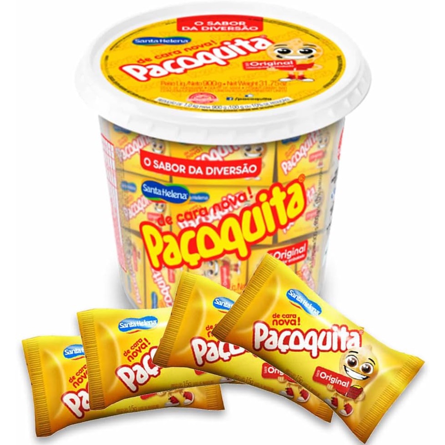 Paçoca Rolha Paçoquita Embalada 750g - Santa Helena em Oferta na Shopee