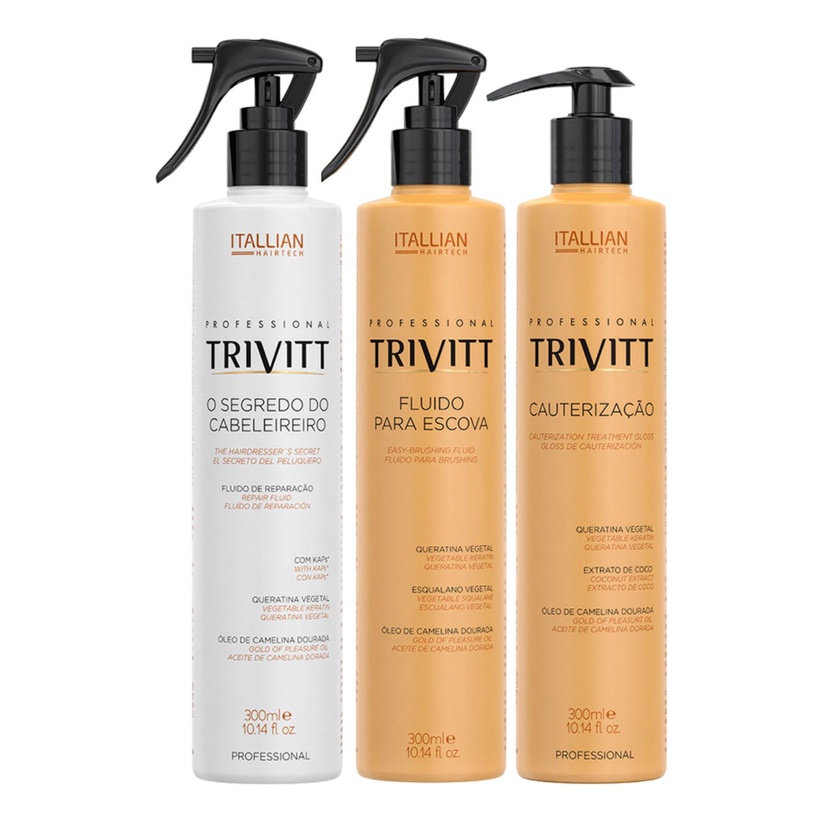 Kit Trivitt Cauterização, Segredo, Fluido De Escova em Oferta na Shopee