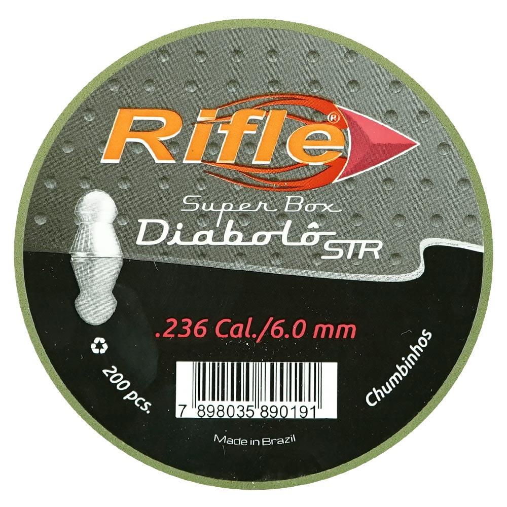 Chumbinho/Espingarda 6mm 200un Rifle STR Diabolô Super Box em Oferta na Shopee