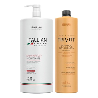 Shampoo Lavatório Itallian Color 2,5l  Shampoo 1l Trivitt em Oferta na Shopee