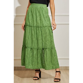 Saia Feminina Midi Laise