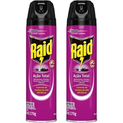Kit 2 Inseticidas Aerossol Raid Ação Total 285ml