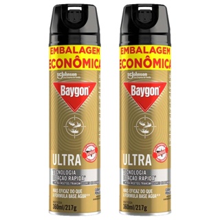 Kit 2 Inseticidas Aerossol Baygon Ultra 360ml em Oferta na Shopee