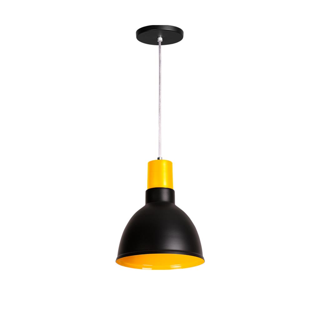 PENDENTE LUMINARIA KARINA PRETO/AMARELO - DICOMPEL BRILLARE
