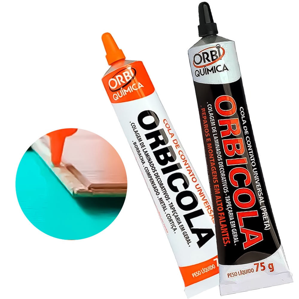 Adesivo Cola Contato Universal Orbifix 75g Automóveis Carpetes Multiuso Geral Orbicola Alto Falantes em Oferta na Shopee