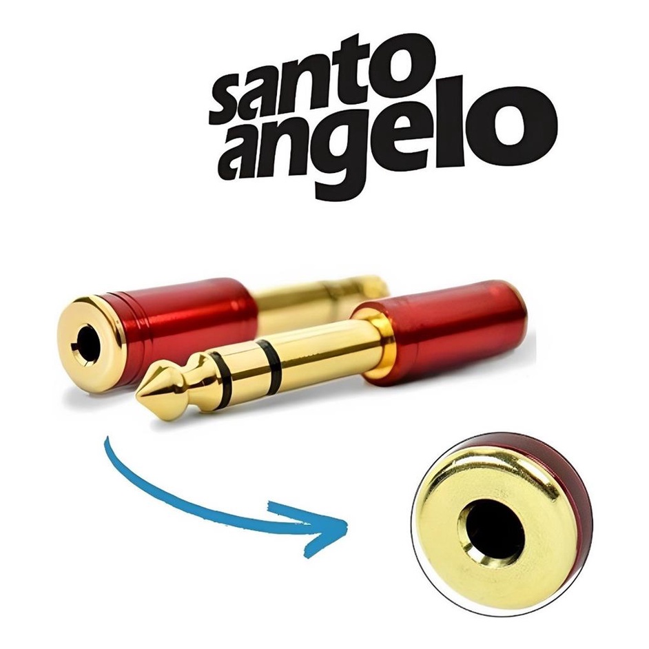 2 Plug Adaptador P2 / P10 Estereo Conector Fone Santo Angelo