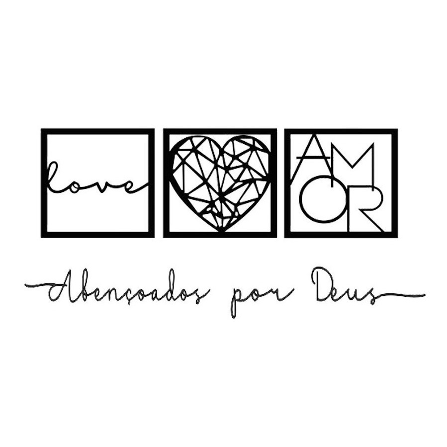 Kit 3 Quadros Frase Abençoados Por Deus Cabeceira Mdf Vazado