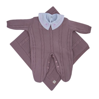 Kit Maternidade Trança Rosê e Body Gola Bordada DU em Oferta na Shopee