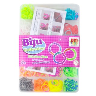 Conjunto Biju Collection Elástico Box Fazer Pulseiras DMT6696 DM Toys