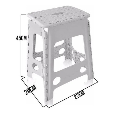 Banqueta Banco Dobrável Antares P/ Viagem Camping Pesca Branca