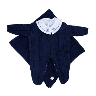 Kit Maternidade Trança Marinho e Body Gola Bordada DU em Oferta na Shopee