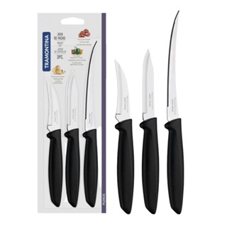 Jogo De Facas Com 3 Peças Tramontina Linha Plenus Aço Inox em Oferta na Shopee