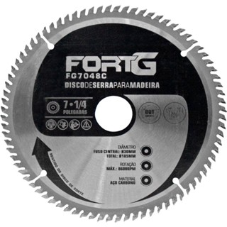Disco de Serra para Madeira em Aço Carbono 7.1/4 Pol 185x30mm