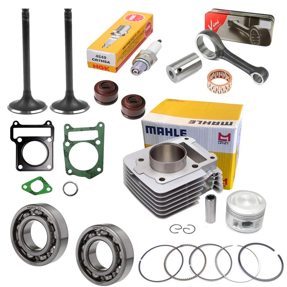 Kit Motor Ybr Xtz Factor Pistao Biela Rolamento Vela Juntas