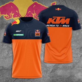 Red Bull KTM Factory Racing Alpinestars Motorex WP Homens Camisetas De Verão Manga Curta Casual Roupas Infantis Tops