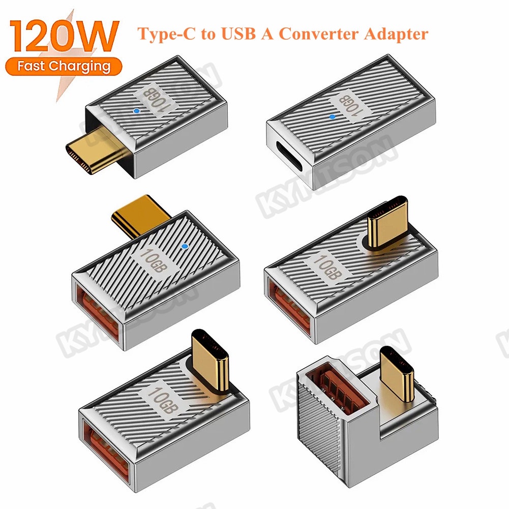 Tipo C Para USB 3.1 10Gbps Adaptador OTG Macho A Conversor De Dados Fêmea 120W C