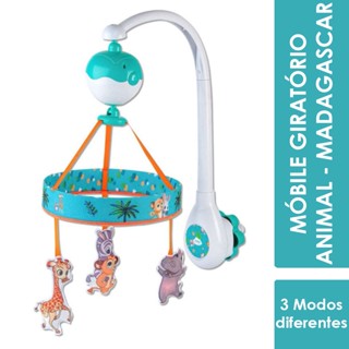 Mobile Animal Musical Giratorio Berco Carrinho Madagascar Baby Para Bebe- Zoop