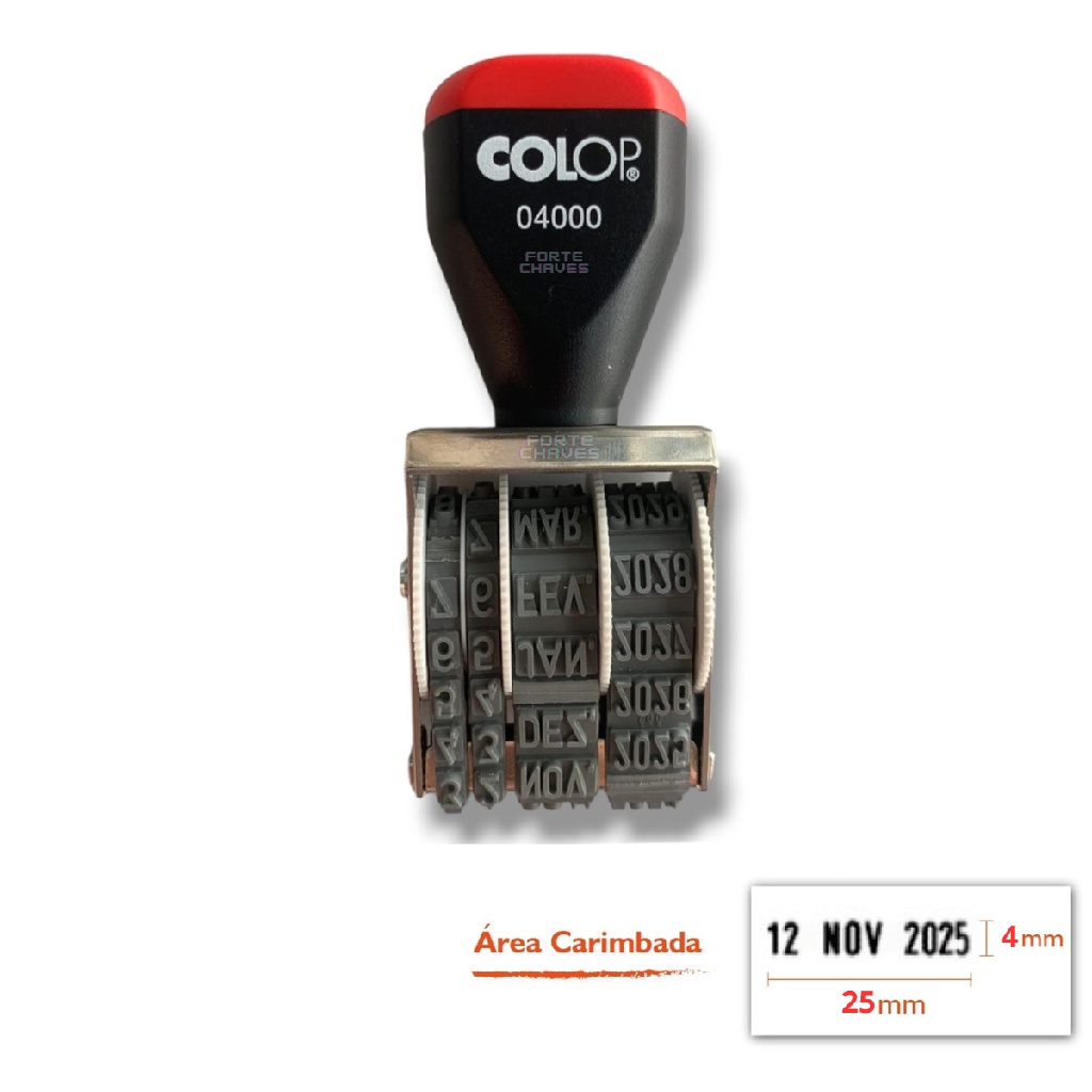 Carimbo Datador Colop Manual com Data 2023 até 2034 em Oferta na Shopee