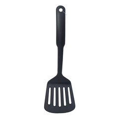 Espatula Perfurada Vazada Frigideira Em Nylon 31 cm Linha Black Casa Utensilio Cozinha